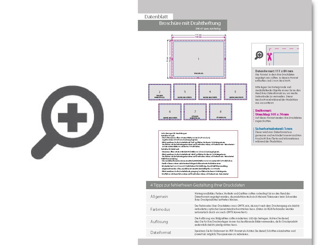 Product Bild brosch__re_mit_drahtheftung__endformat_din_a7_quer__56-seitig