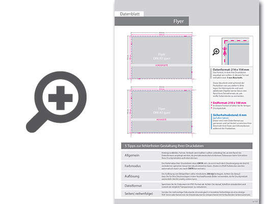 Product Bild flyer_din_a5_quer_(21_0_cm_x_14_8_cm)__beidseitig_bedruckt_inkl__schutzlack_mit_antimikrobieller_wirkung