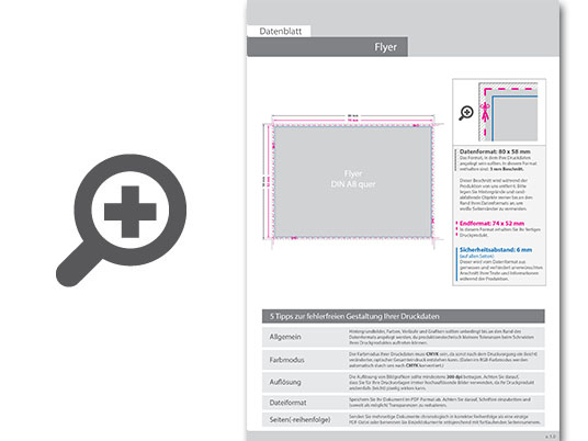 Product Bild flyer_din_a8_quer_(7_4_cm_x_5_2_cm)__beidseitig_bedruckt_inkl__schutzlack_mit_antimikrobieller_wirkung