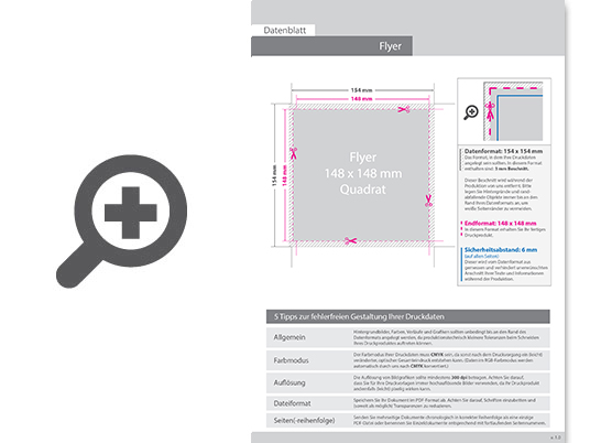 Product Bild flyer_quadrat_14_8_cm_x_14_8_cm__einseitig_bedruckt_inkl__schutzlack_mit_antimikrobieller_wirkung